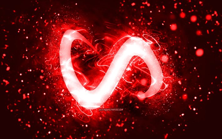 Logotipo vermelho do DJ Snake, 4k, DJs noruegueses, luzes de n&#233;on vermelhas, criativo, fundo abstrato vermelho, William Sami Etienne Grigahcine, logotipo do DJ Snake, estrelas da m&#250;sica, DJ Snake