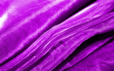 violet wavy fabric background, 4K, wavy tissue texture, macro, violet textile, fabric wavy textures, textile textures, fabric textures, violet backgrounds, fabric backgrounds