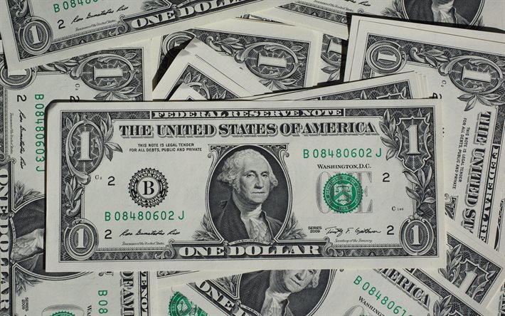 1-dollar-banknote, geldhintergrund, finanzhintergrund, geld, hintergrund mit dollar, us-dollar