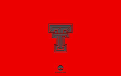 Texas Tech Red Raiders, fundo vermelho, time de futebol americano, emblema do Texas Tech Red Raiders, NCAA, Texas, EUA, futebol americano, logotipo do Texas Tech Red Raiders