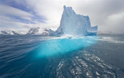 mar, iceberg, gelo, Glacier
