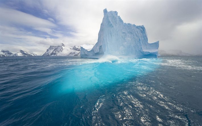 de la mer, iceberg, glace, Glacier