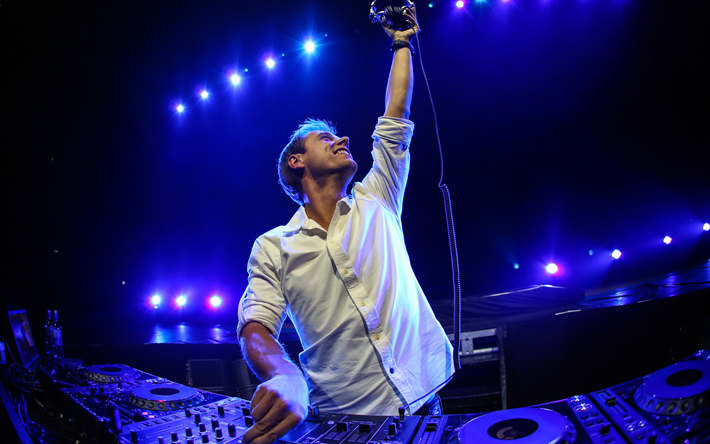 Armin Van Buuren, 4k, DJ, superstars, m&#252;zisyen