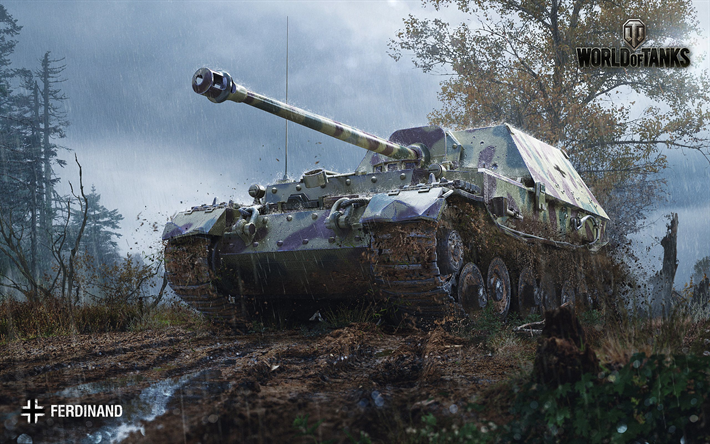 عالم الدبابات, فرديناند, الألمانية مدافع ذاتية الحركة, الدبابات, WoT