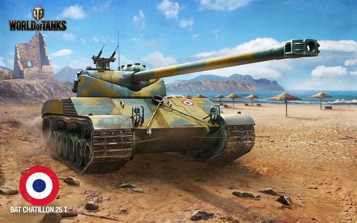 World of Tanks, WoT, Bat Chatillon 25 t, French tanks, online games, tanks