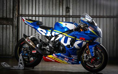 Suzuki GSX-R 1000, 4k, 2017 motos, sportbikes, japon&#234;s motocicletas, Suzuki