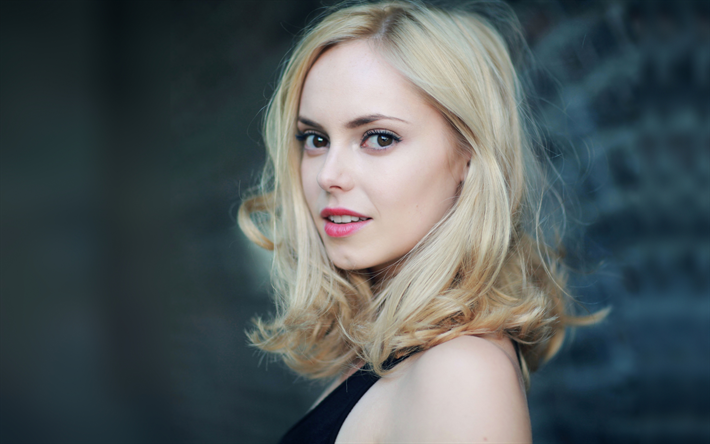 Hannah Tointon, 4k, Hollywood, l&#39;attrice inglese, ritratto, bionda, bellezza