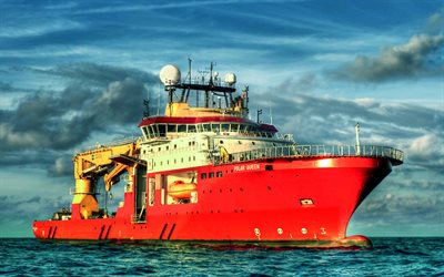 Polar Queen, sea, HDR, vessel, Offshore Supply Ship, GC Rieber Shipping
