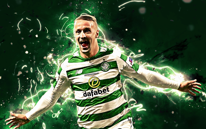 Leigh Griffiths, goal, Scottish footballer, Celtic FC, soccer, Griffiths, Scottish Premiership, football, neon lights