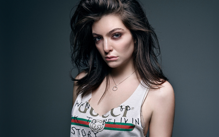 Lorde, 2018, Ele, sess&#227;o de fotos, beleza, Nova Zel&#226;ndia cantor, morena