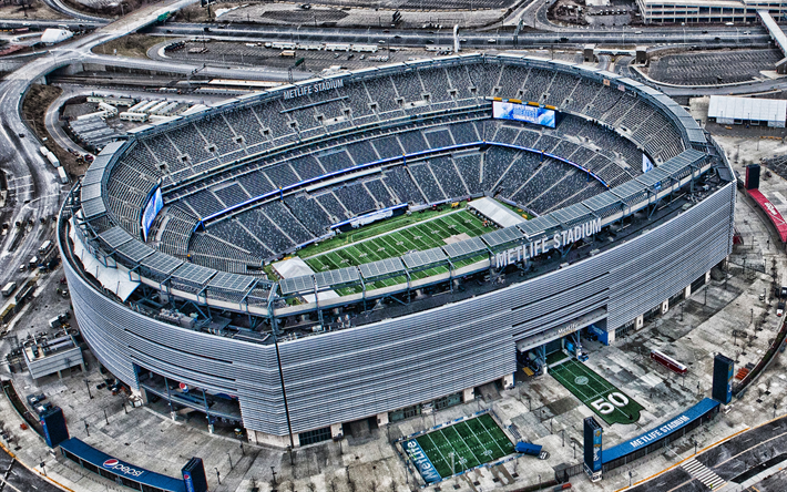 MetLife Stadium, New York Giants Stadium, New York Jets Stadium di East Rutherford, New Jersey, NFL, USA, New York Guardiani Stadio