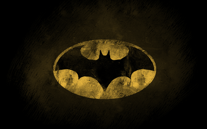 Download wallpapers Batman logo, 4k, superheroes, Bat-man, grunge art,  darkness, Batman, grunge for desktop free. Pictures for desktop free