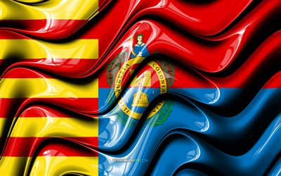 Elche Flag, 4k, Cities of Spain, Europe, Flag of Elche, 3D art, Elche, Spanish cities, Elche 3D flag, Spain