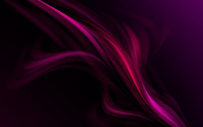 purple abstract waves, 3D art, abstract art, abstract waves, creative, violet backgrounds, geometric shapes