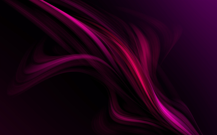 purple abstract waves, 3d art, abstrakte kunst, abstrakt, wellen, kreativ, violett hintergr&#252;nde, geometrische formen