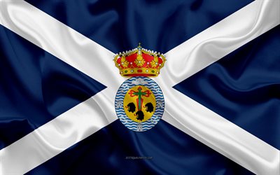 Santa Cruz de Tenerife Drapeau, 4k, la texture de la soie, de la soie du drapeau, de l&#39;espagnol de la province de Santa Cruz de Tenerife, en Espagne, en Europe, le Drapeau de Santa Cruz de Tenerife, les drapeaux des provinces espagnoles