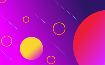 material design, falling stars, starfall, space, geometric shapes, lollipop, geometry, creative, violet backgrounds