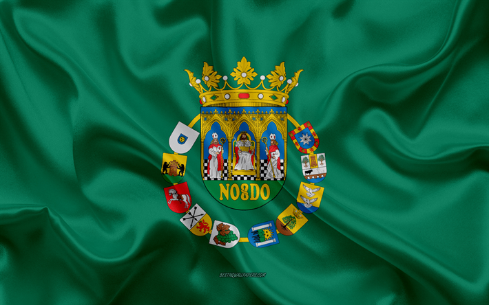 Sevilla Lippu, 4k, silkki tekstuuri, silkki lippu, Espanjan maakunnassa, Sevilla, Espanja, Euroopassa, Lipun Sevilla, liput espanjan maakunnat