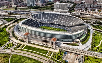 Soldier Field, jalkapallo-stadion, Chicago Cardinals stadium, Chicago Bears-stadion, NFL, Chicago, Illinois, USA, National Football League