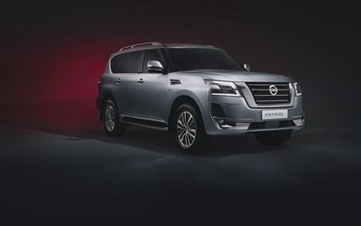 4k, Nissan Patrol, UAE-spec, 2019 cars, SUVs, luxury cars, studio, 2019 Nissan Patrol, Nissan