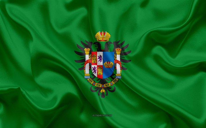 Toledo Flag, 4k, silk texture, silk flag, Spanish province, Toledo, Spain, Europe, Flag of Toledo, flags of Spanish provinces