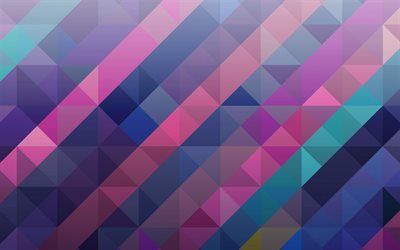 azul-violeta retro abstracci&#243;n, color retro de fondo, retro abstracci&#243;n, tri&#225;ngulos retro de fondo