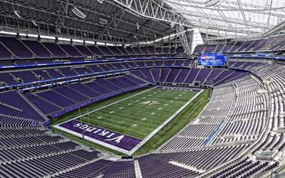 US Bank Stadium, Minnesota Vikings Stadium, NFL, american football, football stadium, Minneapolis, Minnesota, USA