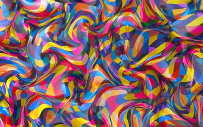 colorful wavy background, creative, abstract waves, abstrac wavy background, colorful wavy silk