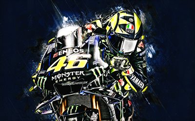 Valentino Rossi, MotoGP, Monster Energy Yamaha MotoGP, 46 number, Yamaha YZR-M1, Italian professional road racer