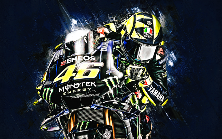 Valentino Rossi en MotoGP, le Monster Energy Yamaha MotoGP, 46 nombre, Yamaha YZR-M1, l&#39;italien professionnel de la route racer