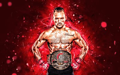 Michael Chandler, red neon lights, american fighters, MMA, UFC, Mixed martial arts, UFC fighters, Michael Chandler Jr, MMA fighters