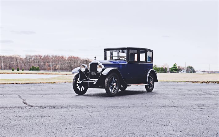 Packard Single Six Sedan, 4k, retroautot, 1923 autoa, Packard