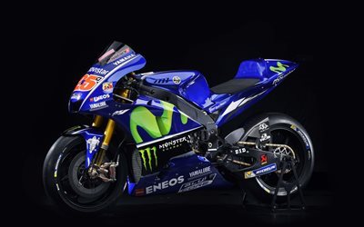 Yamaha YZR-M1, moto sportive, 8k, 2017 moto, motociclismo, MotoGP, Yamaha