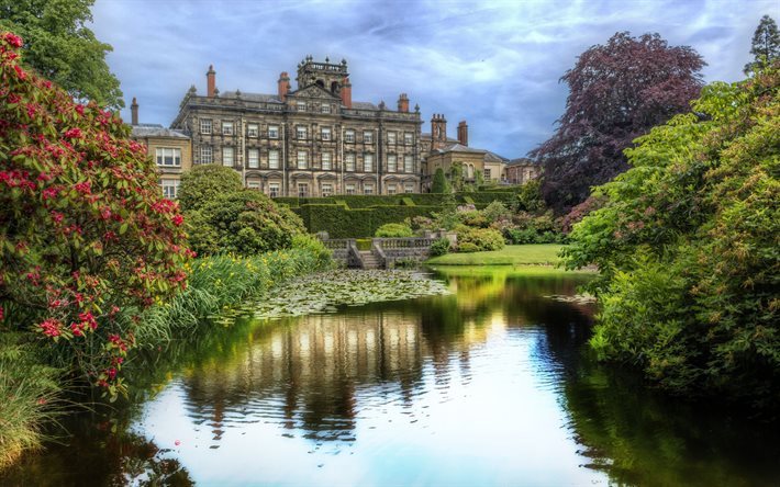 Stoke-on-Trent, summer, park, garden, UK, castle, England