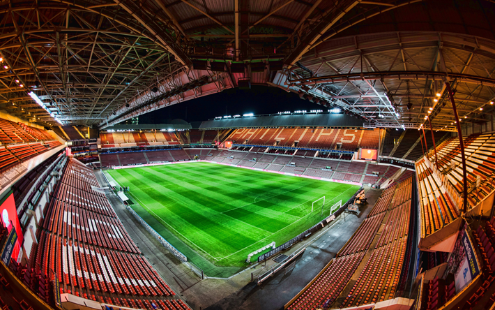 Philips Stadion, Eindhoven, Alankomaat, tyhj&#228; stadion, jalkapallo, PSV-stadion, HDR, PSV Eindhoven FC, PSV arena