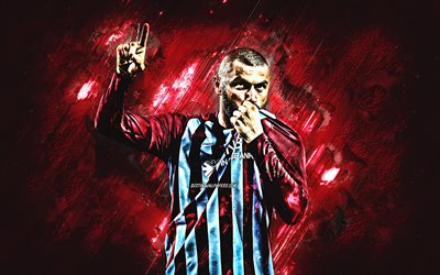 Burak Yilmaz, purple stone, Trabzonspor FC, Turkish footballers, soccer, Turkish Super Lig, Yilmaz, football, grunge