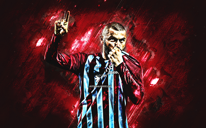 Burak Yilmaz, purple stone, Trabzonspor FC, Turkish footballers, soccer, Turkish Super Lig, Yilmaz, football, grunge