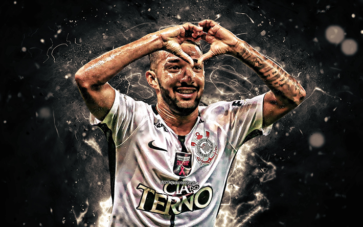 Clayson, goal, Corinthians FC, soccer, brazilian footballers, joy, Clayson Henrique da Silva Vieira, Brazilian Serie A, football, neon lights, Brazil