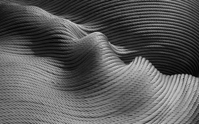 cordas de textura, branco corda textura, 3d ondas textura, criativo textura