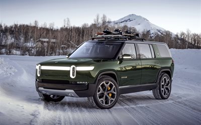 rivian r1s 2020 electric suv exterior front view