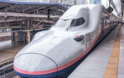 giapponese in treno, E4 Serie Shinkansen, ad alta velocit&#224; shinkansen, il treno, il Giappone, treni moderni