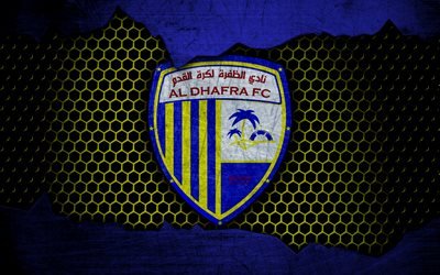 Al Dhafra, 4k, logo, UAE League, soccer, football club, UAE, Al Dhafra SCC, grunge, metal texture, Al Dhafra FC
