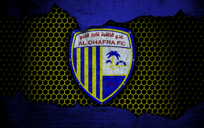 Download wallpapers Al Dhafra, 4k, logo, UAE League, soccer, football ...
