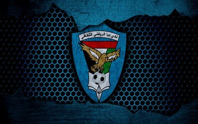 Dibba Al-Fujairah, 4k, logo, UAE League, soccer, football club, UAE, grunge, metal texture, Dibba Al-Fujairah FC