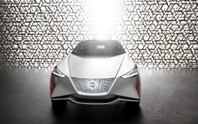 Nissan IMx, zero-emission concept, 2018, 4k, front view, electric car, crossover, Japanese cars, Nissan