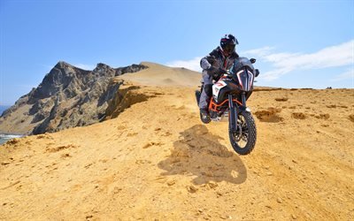 4k, KTM 1290 Super Adventure R, desert, 2017 bikes, offroad, superbikes, austrian motorcycles, KTM