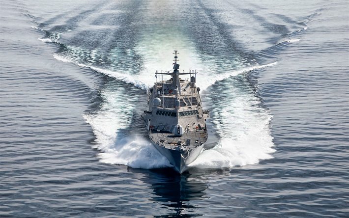 USS Indianapolis, vista de frente, littoral combat ship, Marina de Estados unidos, CL-17, ej&#233;rcito de los estados unidos, buque de guerra, de la LCS, la US Navy, la Libertad de la clase