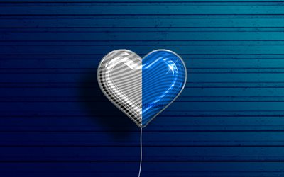 I Love Brescia, 4k, realistic balloons, blue wooden background, Day of Brescia, Italian cities, flag of Brescia, Italy, balloon with flag, Brescia flag, Brescia