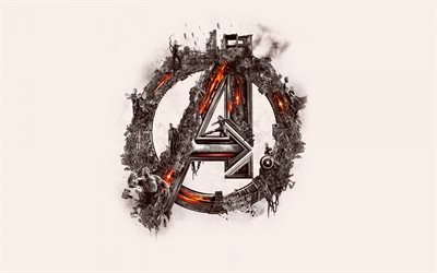 Avengers, logo, cr&#233;atif