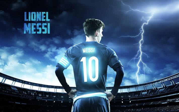 Lionel Messi, fan art, stelle del calcio, Barcellona, creativo, Leo Messi